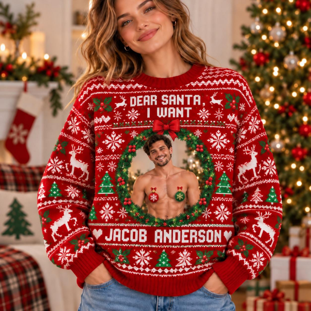 Funny Fair Isle Portrait Custom Ugly Christmas Sweater