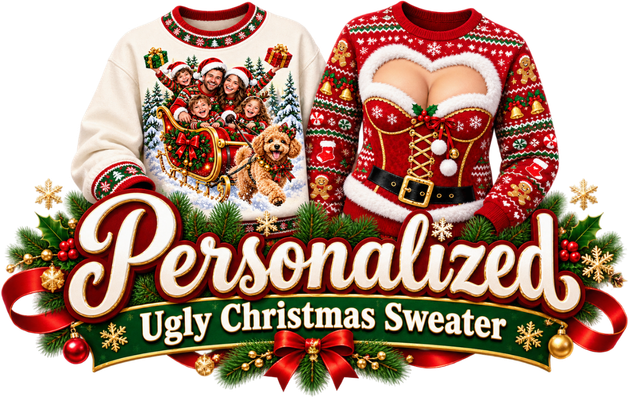 Logo Personalized Ugly Christmas Sweater (1)