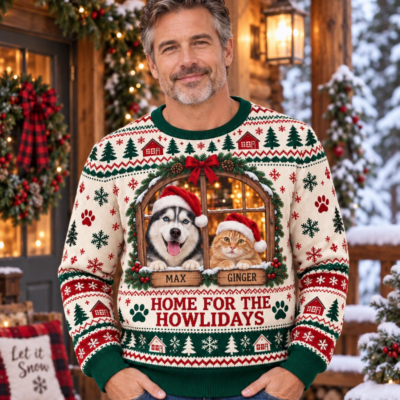 Pet Home Holiday Pets Custom Ugly Christmas Sweater