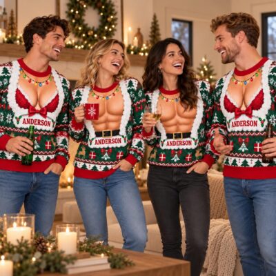 Team   Muscle Custom  Ugly Christmas Sweater